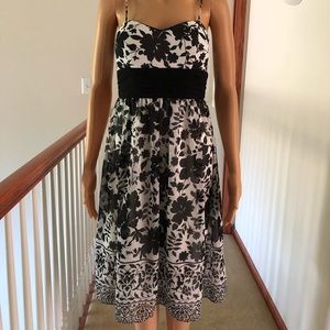 Black and white flower dress